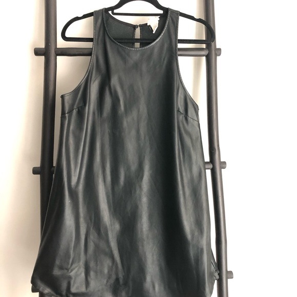 Vegan Leather Smock Dress - Picture 2 of 4